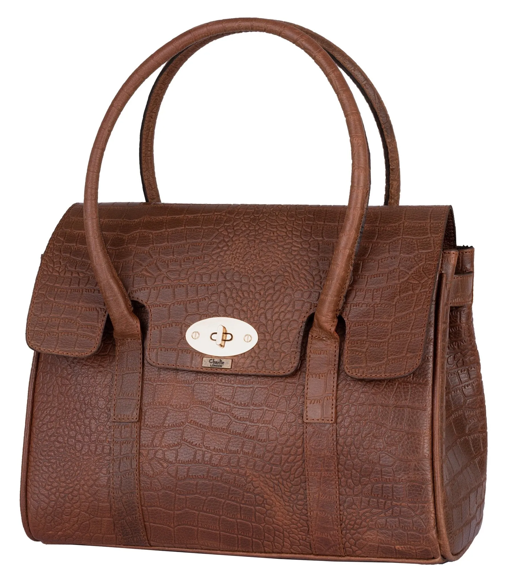 Falkirk Crocodile Embossed Womens Leather Handbags