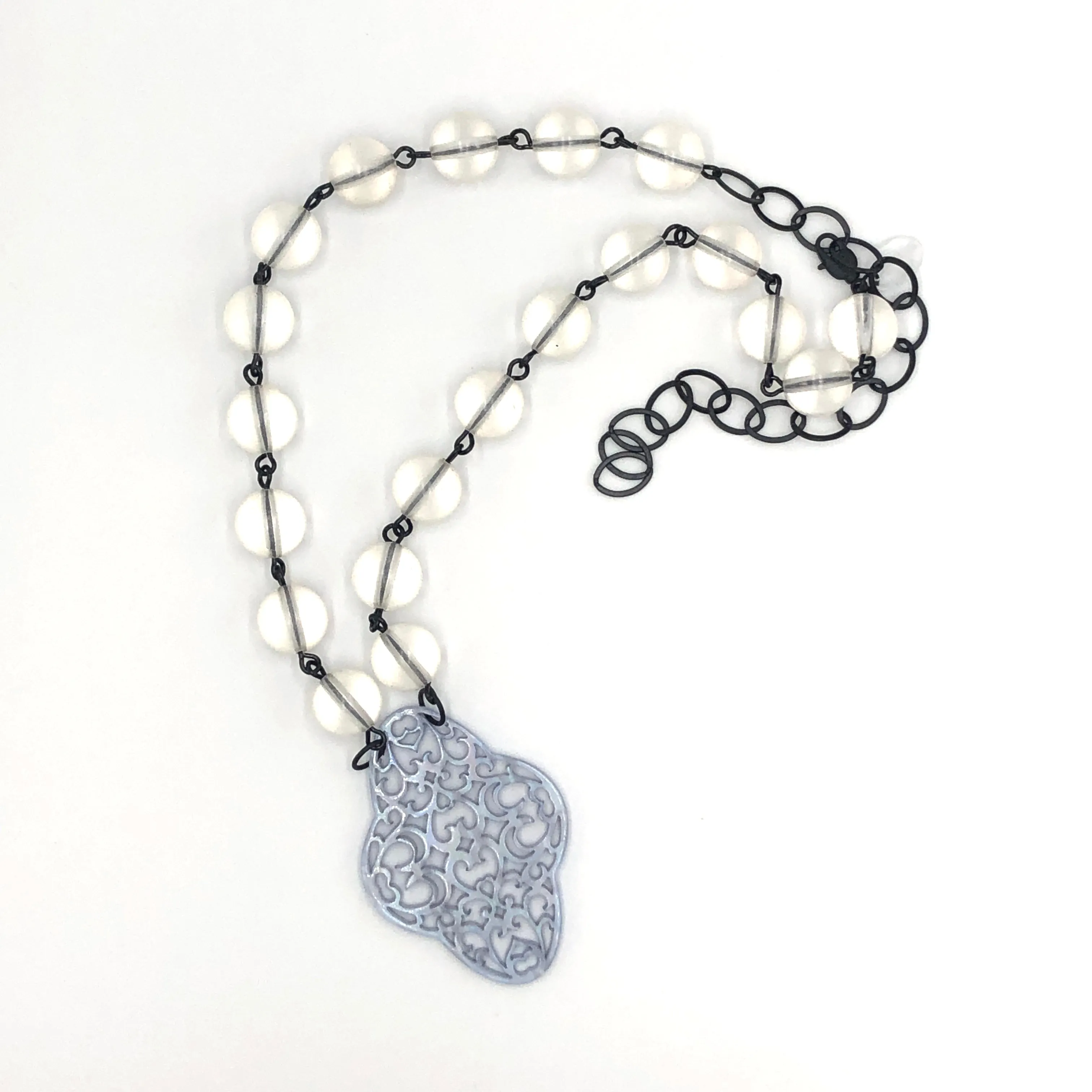 Frost & Ice Blue Aleta Necklace