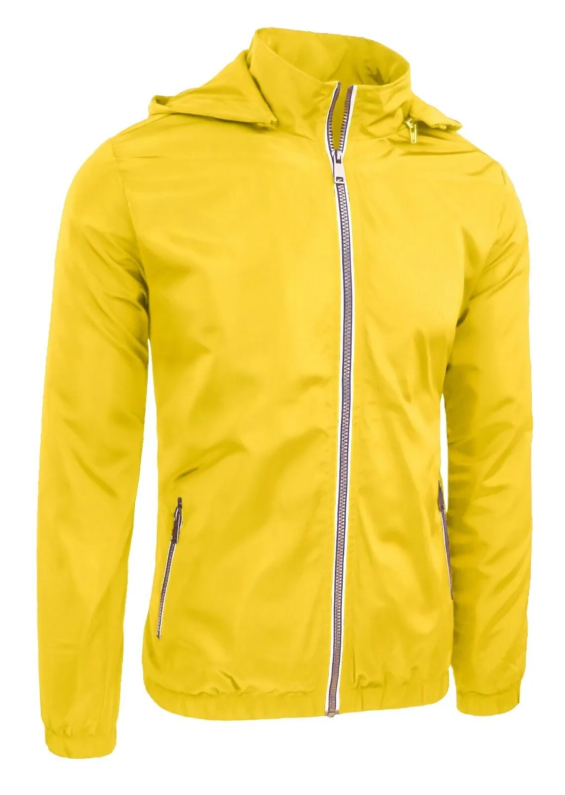 Giubbotto giacca uomo giallo estivo trench Parka impermeabile con cappuccio