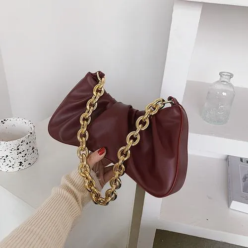 Gold Chain Cloud Bag