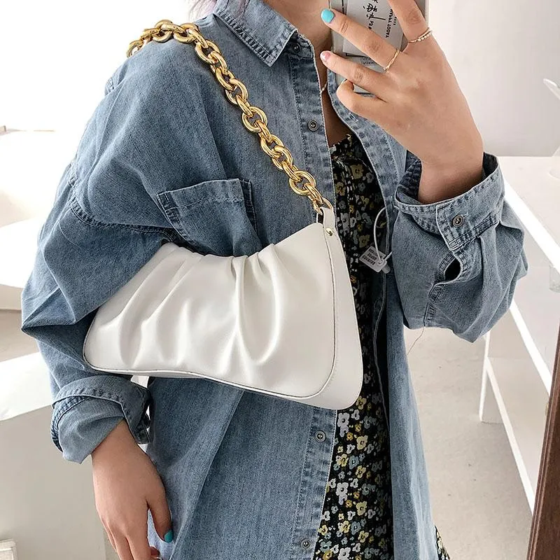 Gold Chain Cloud Bag