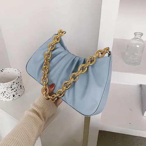 Gold Chain Cloud Bag