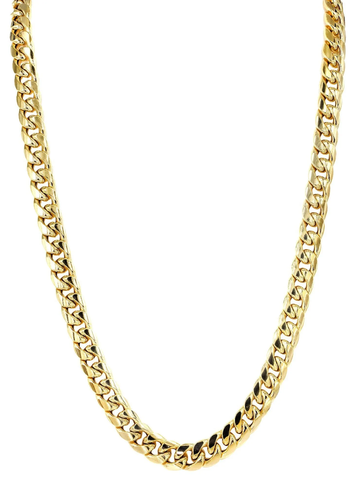 Gold Chain - Mens Hollow Miami Cuban Link Chain 10K Gold