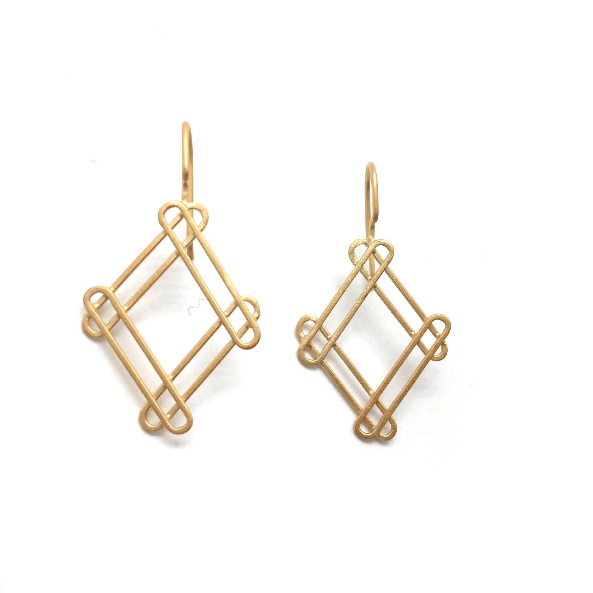 Gold Double Rhombus Hooks