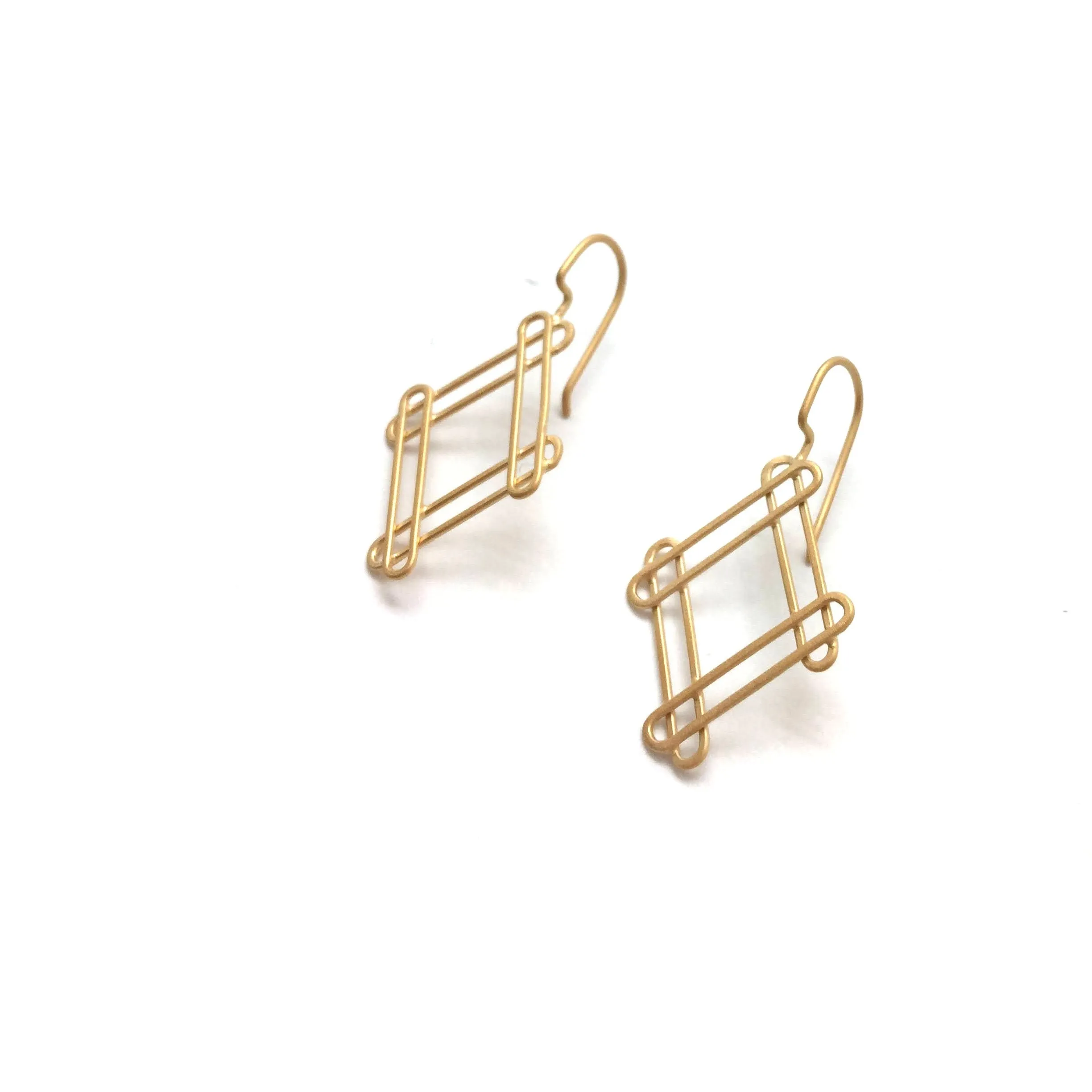 Gold Double Rhombus Hooks