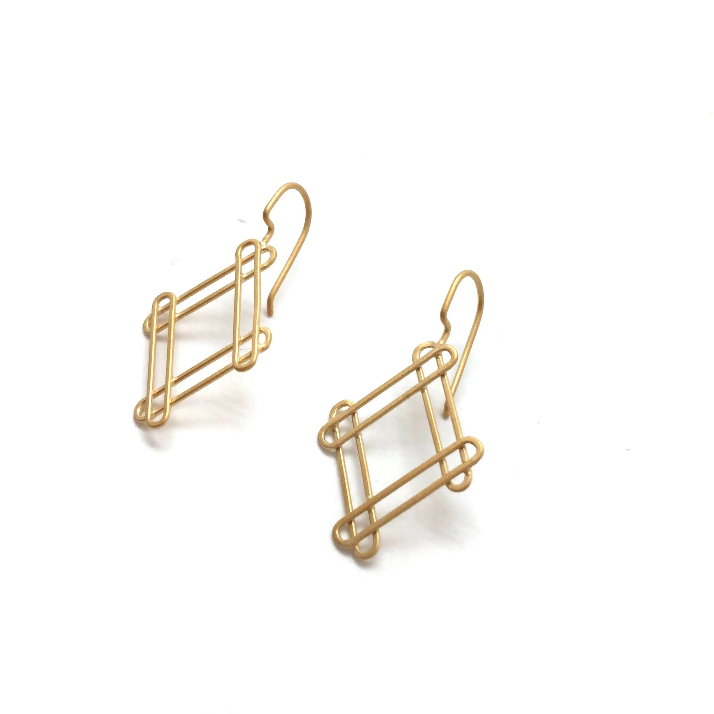 Gold Double Rhombus Hooks