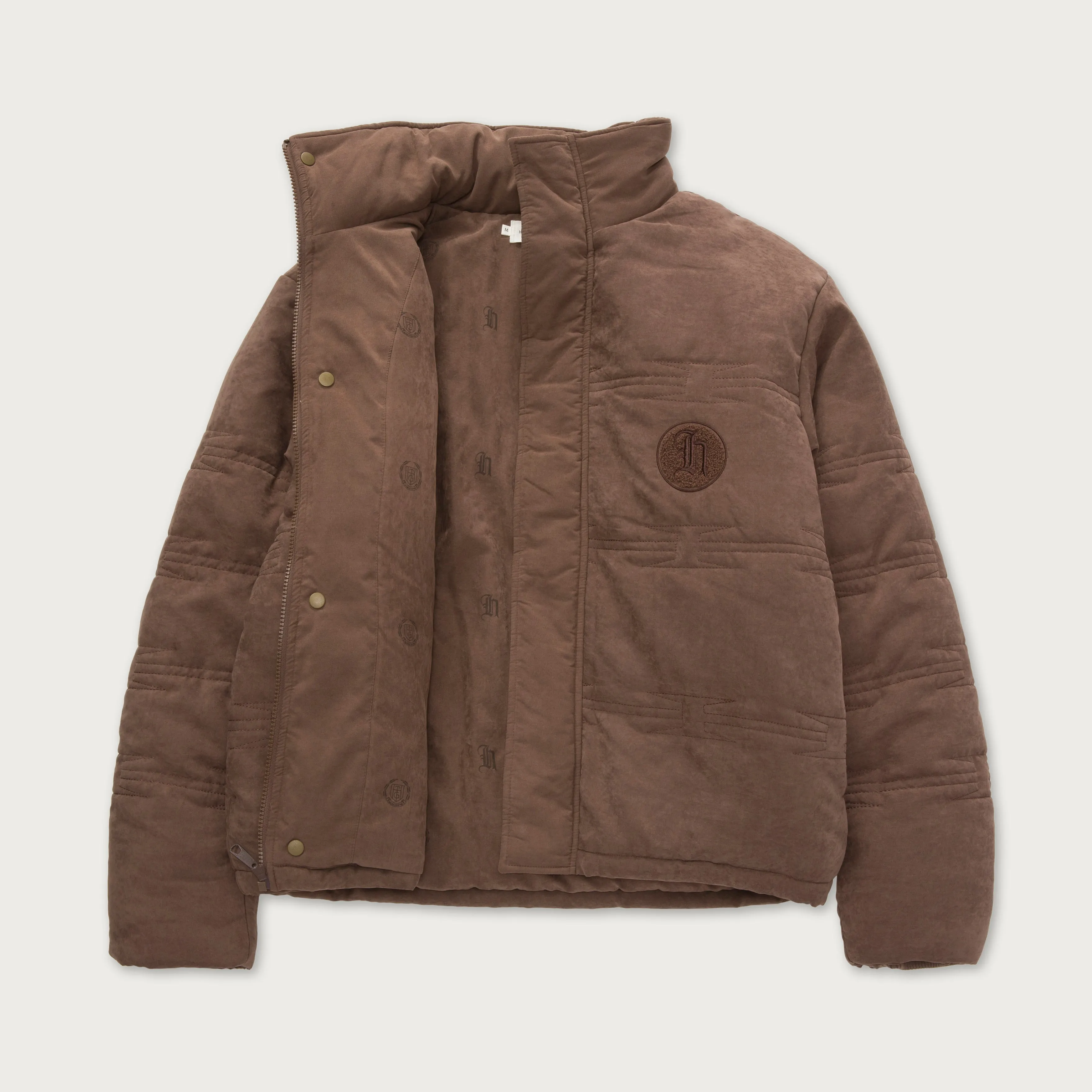 H Wire Quilt Jacket - Brown