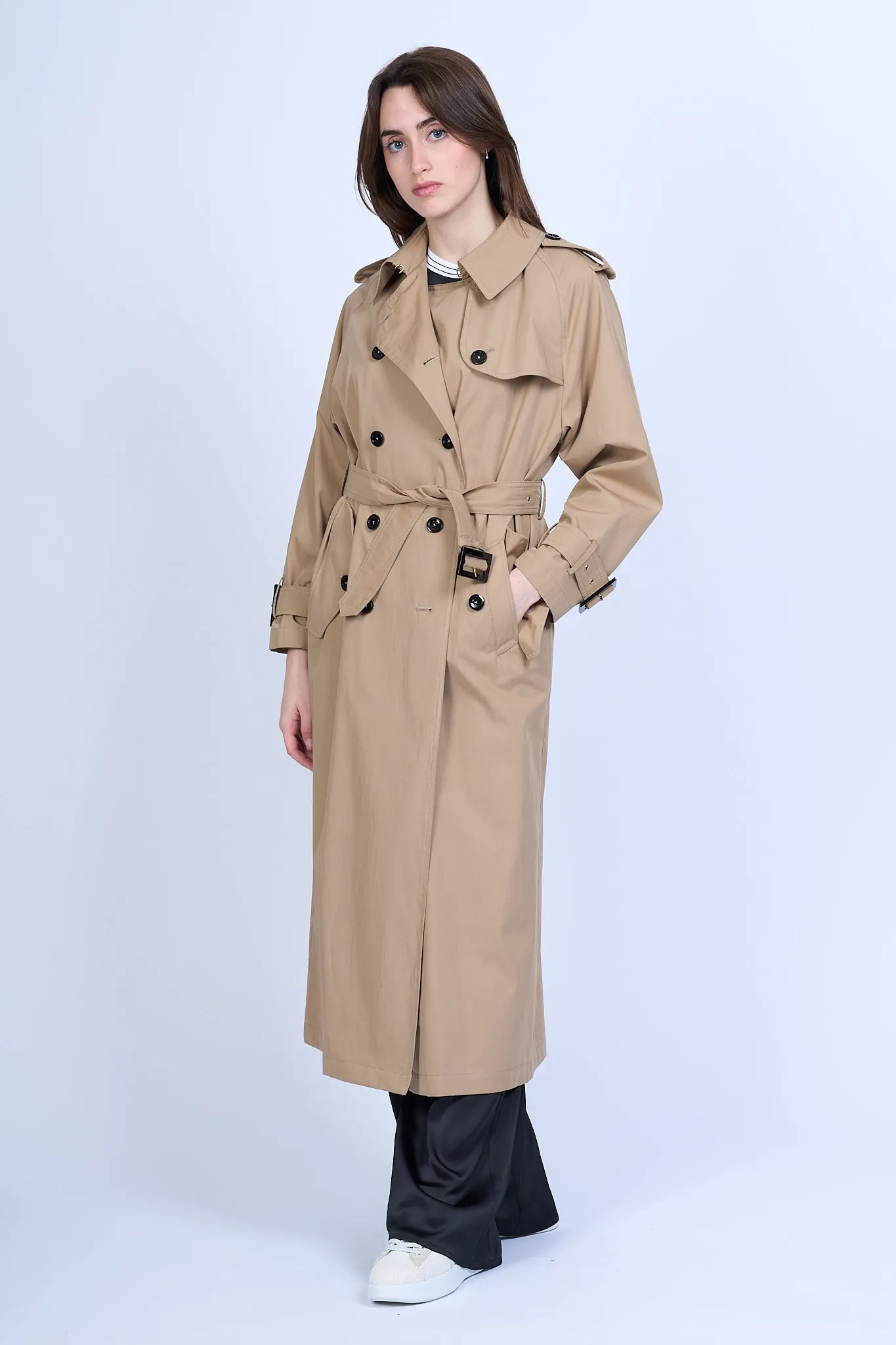 Herno Trench Lungo Sabbia Donna