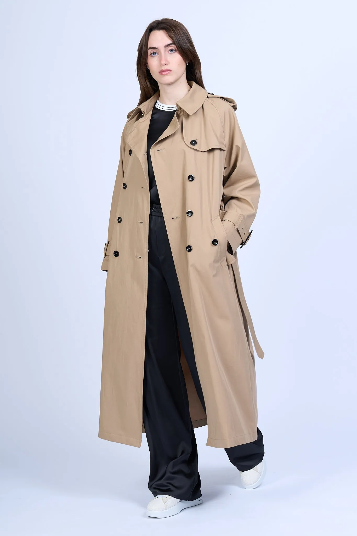 Herno Trench Lungo Sabbia Donna