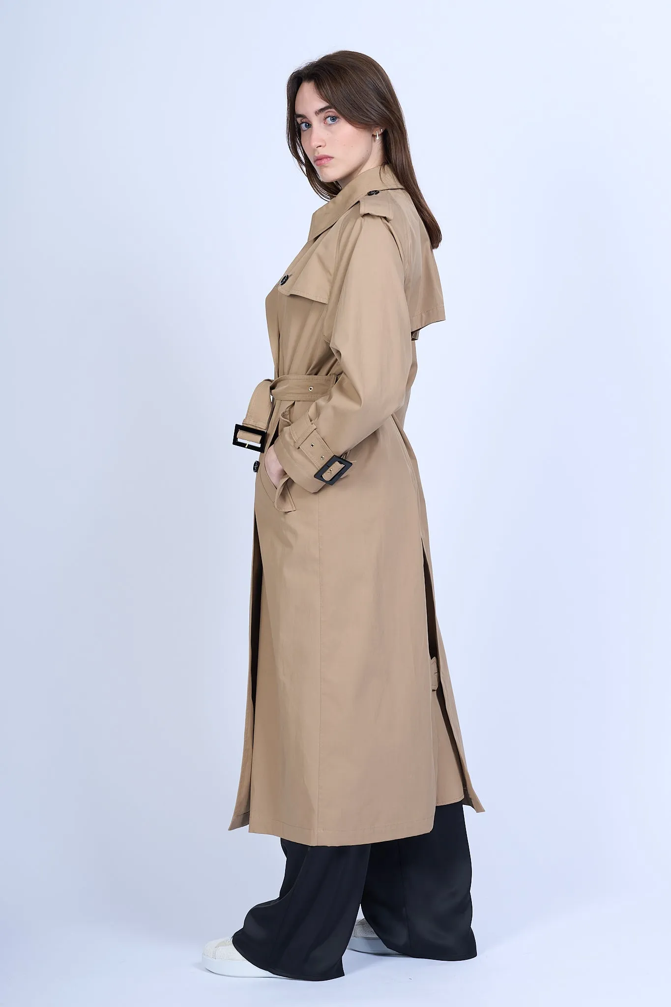 Herno Trench Lungo Sabbia Donna