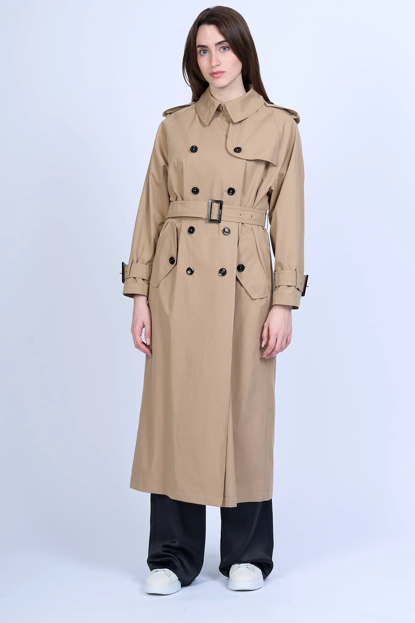 Herno Trench Lungo Sabbia Donna