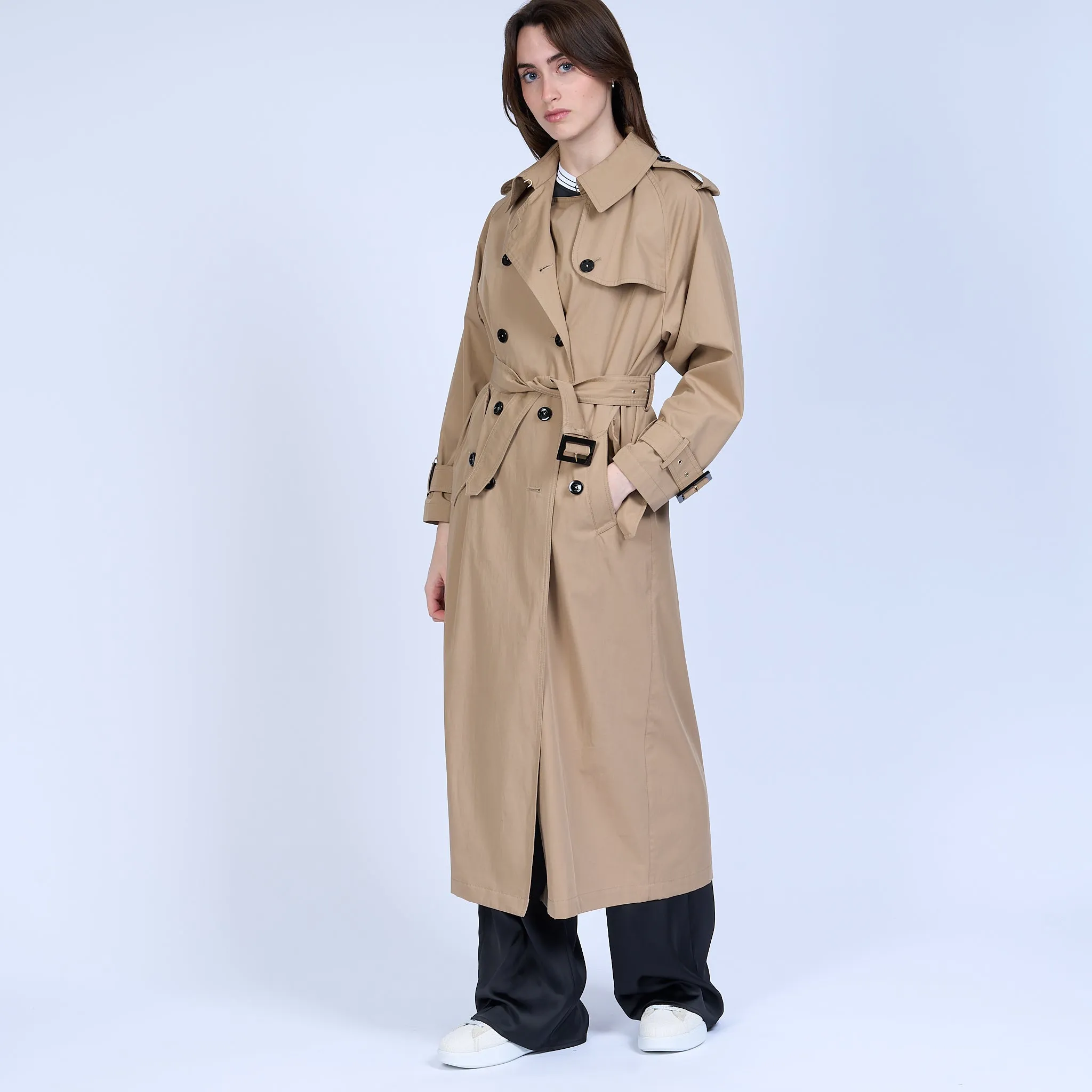 Herno Trench Lungo Sabbia Donna