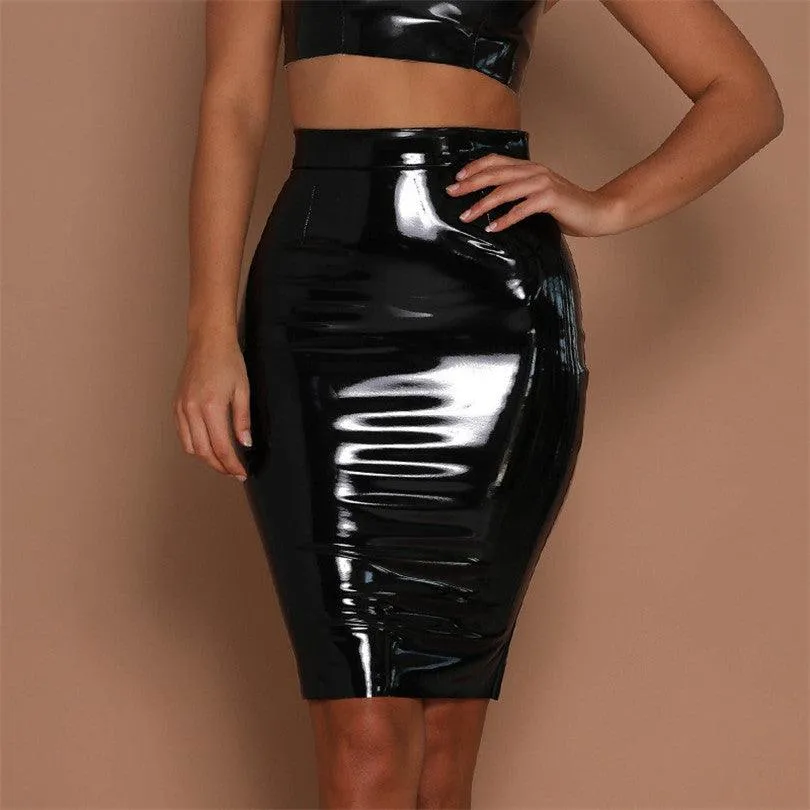 High Waist Ladies Midi Pencil Skirt