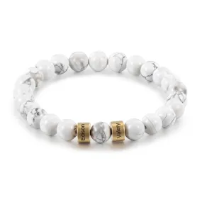 Howlite Men Name Bracelet