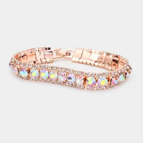 iLLASPARKZ Marquise Crystal Rhinestone Trim Evening Bracelet