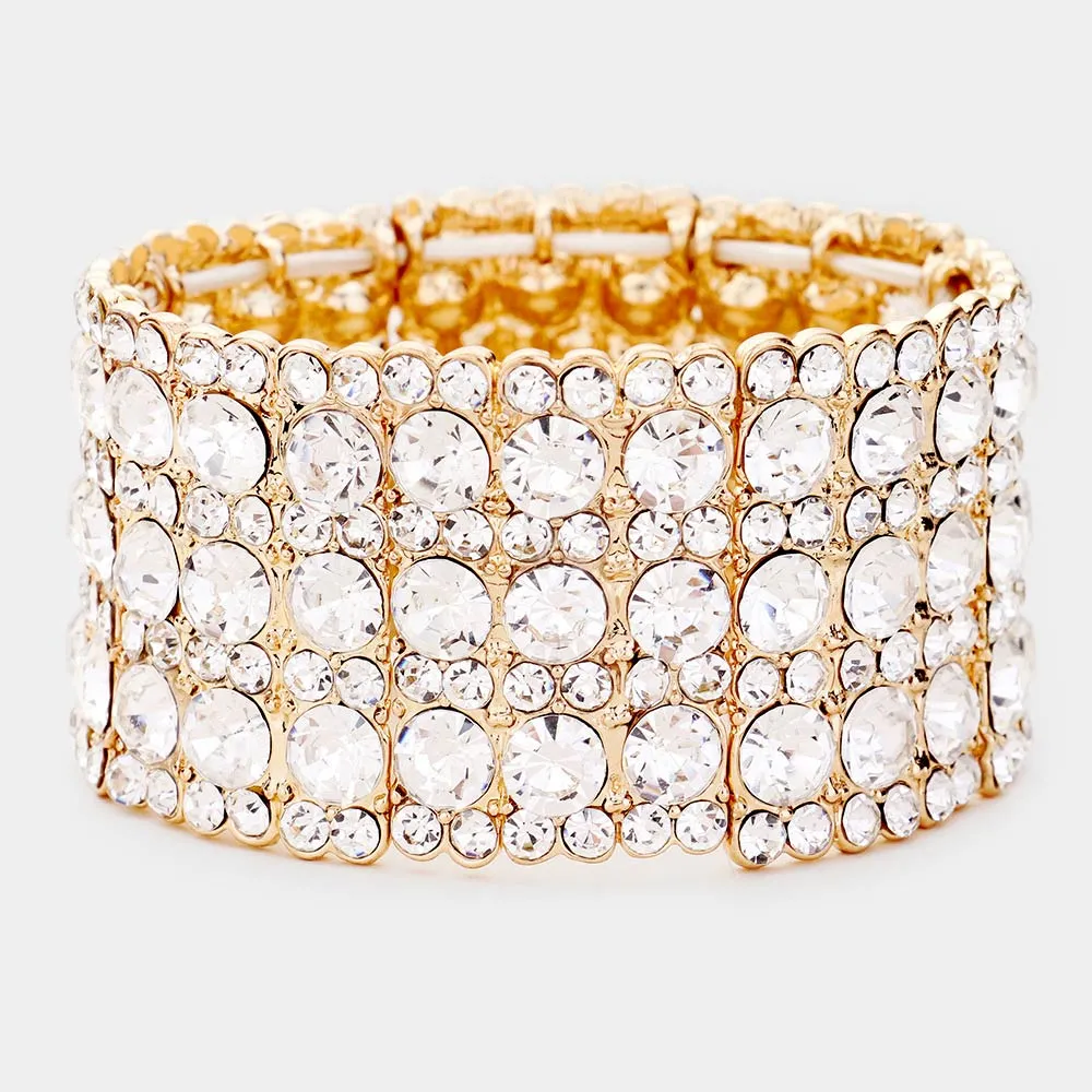 iLLASPARKZ Rhinestone Crystal Stretch Evening Bracelet