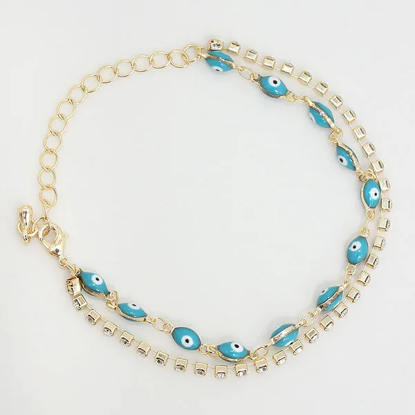 iLLASPARKZ Rhinestone Evil Eye Bracelet