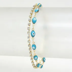 iLLASPARKZ Rhinestone Evil Eye Bracelet