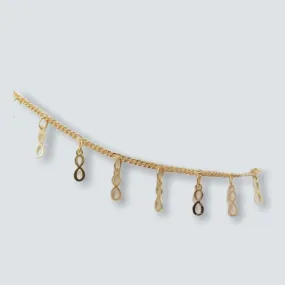 Infinity charm anklet 18k of gold plated