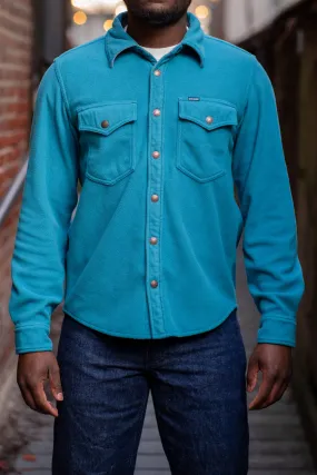 Iron Heart IHSH-287-TUR Micro Fleece C.P.O Shirt - Turquoise