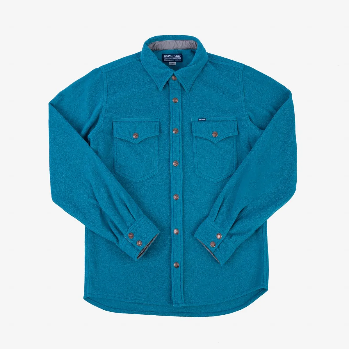 Iron Heart IHSH-287-TUR Micro Fleece C.P.O Shirt - Turquoise