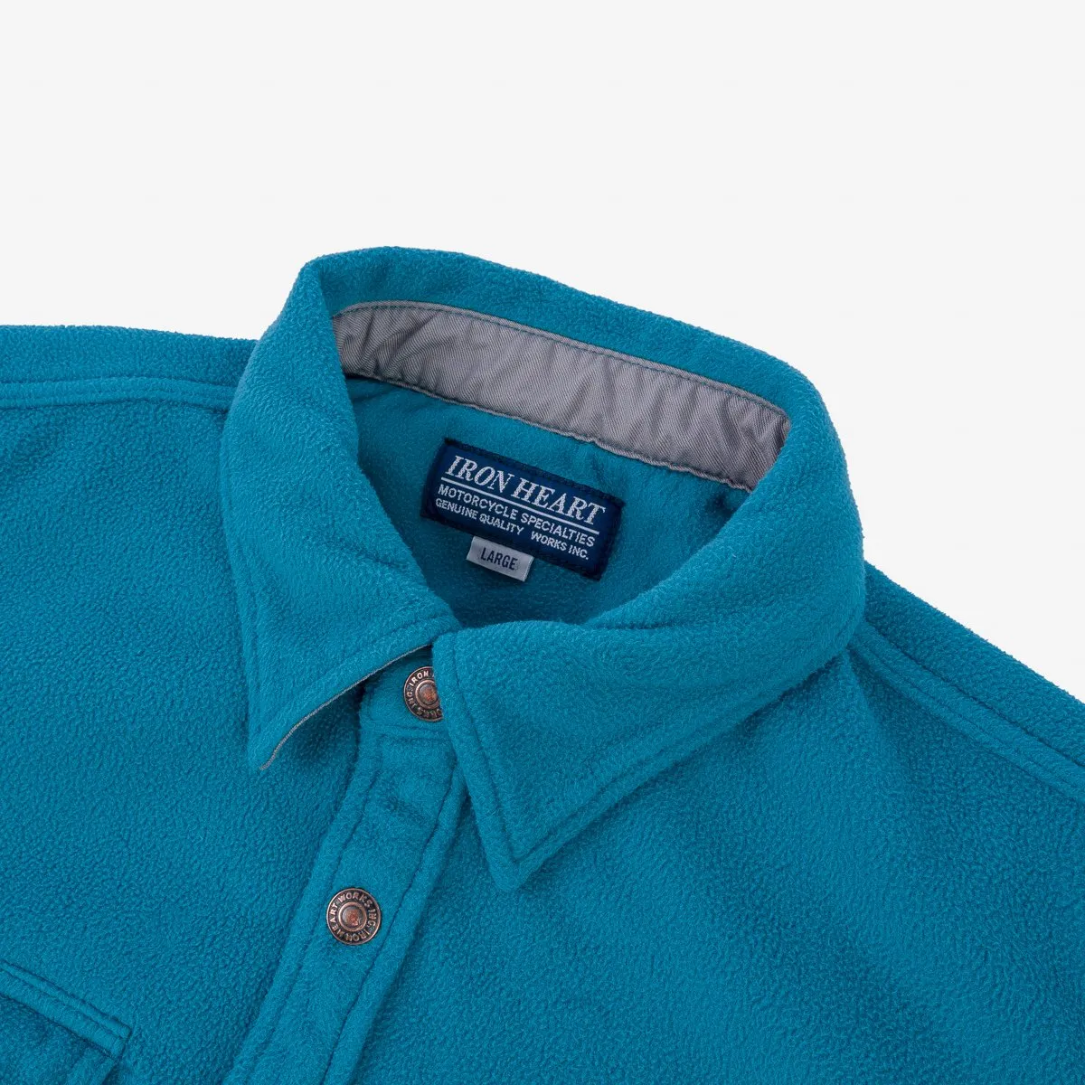 Iron Heart IHSH-287-TUR Micro Fleece C.P.O Shirt - Turquoise