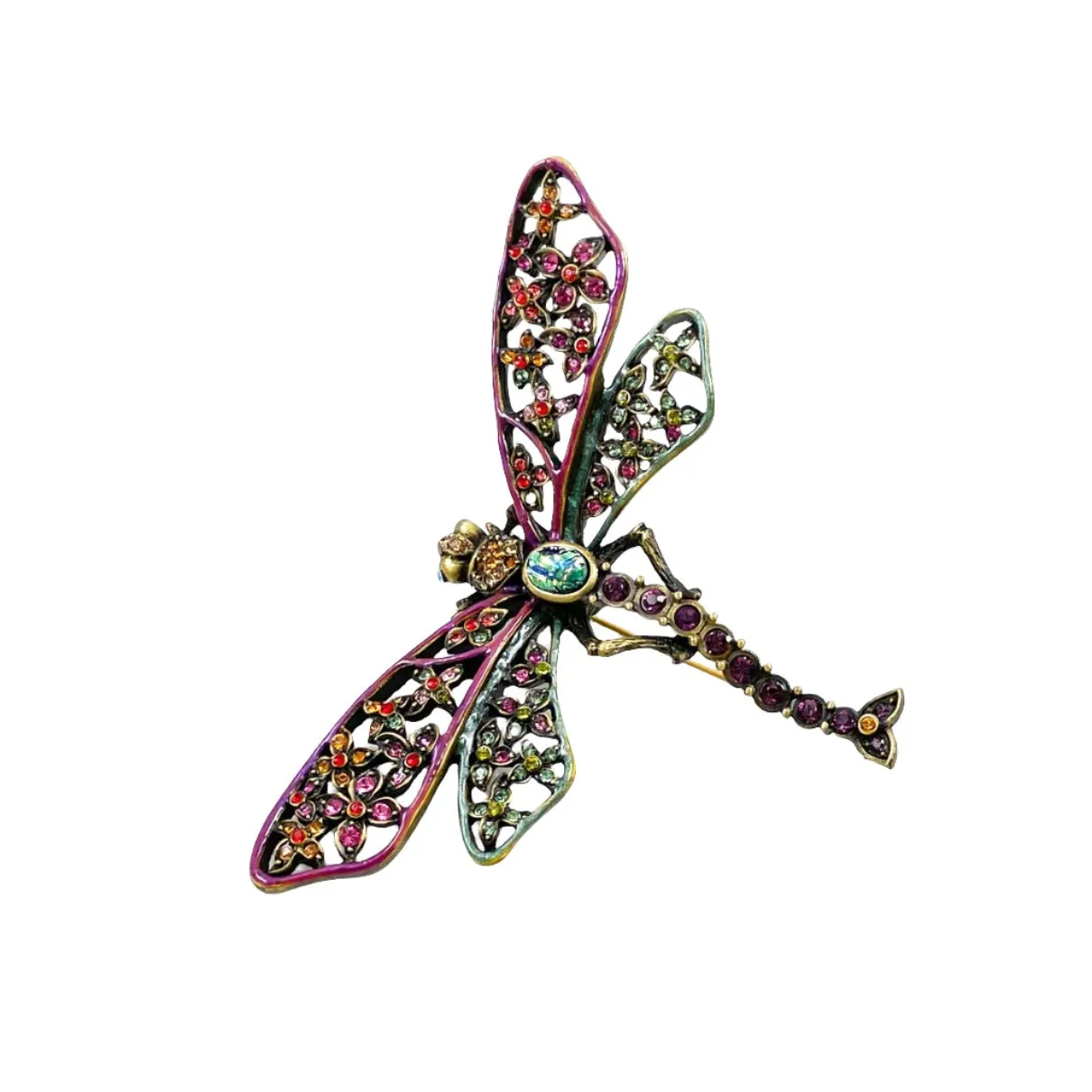 Jay Strongwater Rhinestone Dragonfly Pin Large