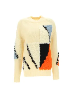 Jil Sander Colour-Block Crewneck Knitted Jumper