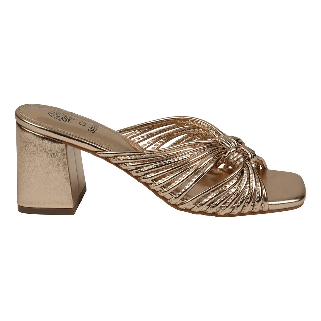 Josie Bronze Strappy Heeled Sandals