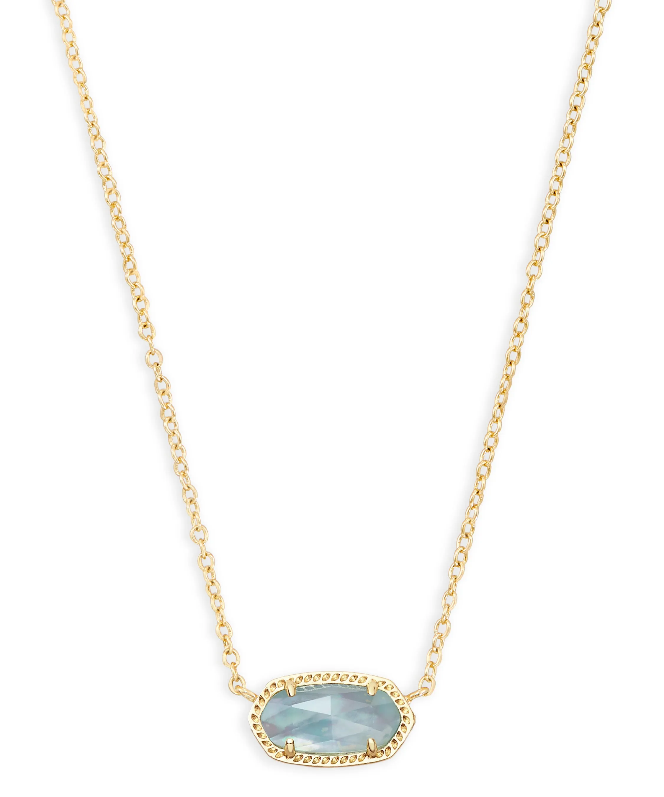 Kendra Scott Elisa Pendant Necklace - Light Blue Illusion/Gold