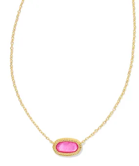 Kendra Scott Elisa Ridge Frame Necklace - Gold/Golden Abalone, Gold/Azalea Illusion, Gold/Indigo Watercolor OR Silver/Ivory MOP