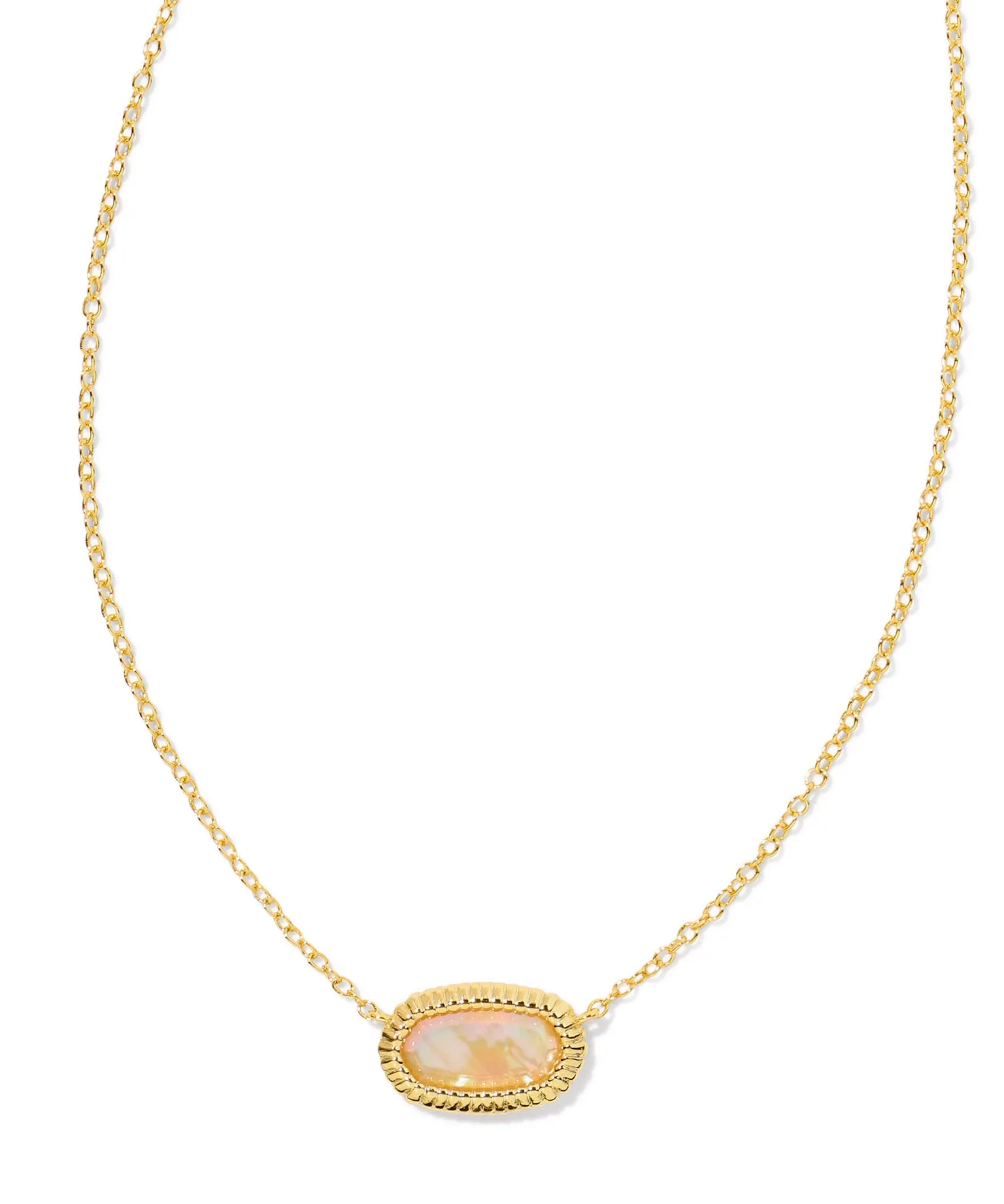 Kendra Scott Elisa Ridge Frame Necklace - Gold/Golden Abalone, Gold/Azalea Illusion, Gold/Indigo Watercolor OR Silver/Ivory MOP