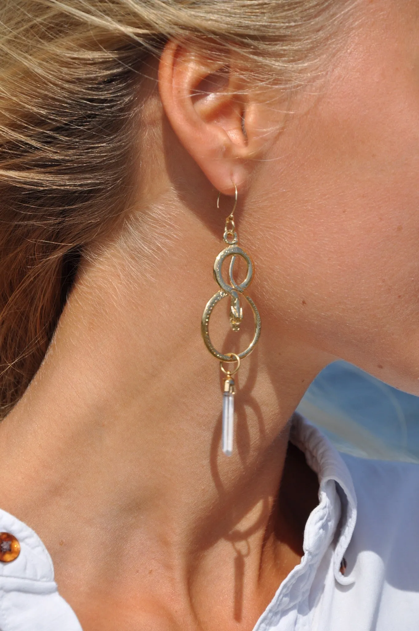 Kundalini Serpant Crystal Earrings