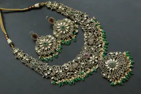 Large Victorian Kundan Polki Haaram Set