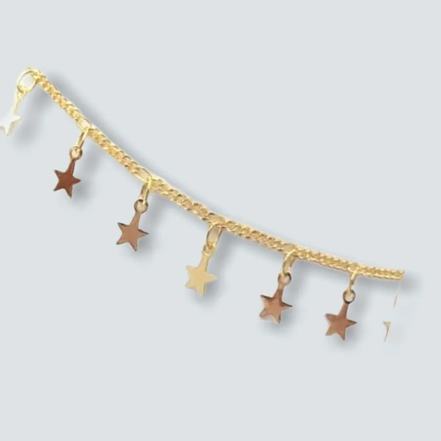 Little stars charm anklet 18k of gold plated