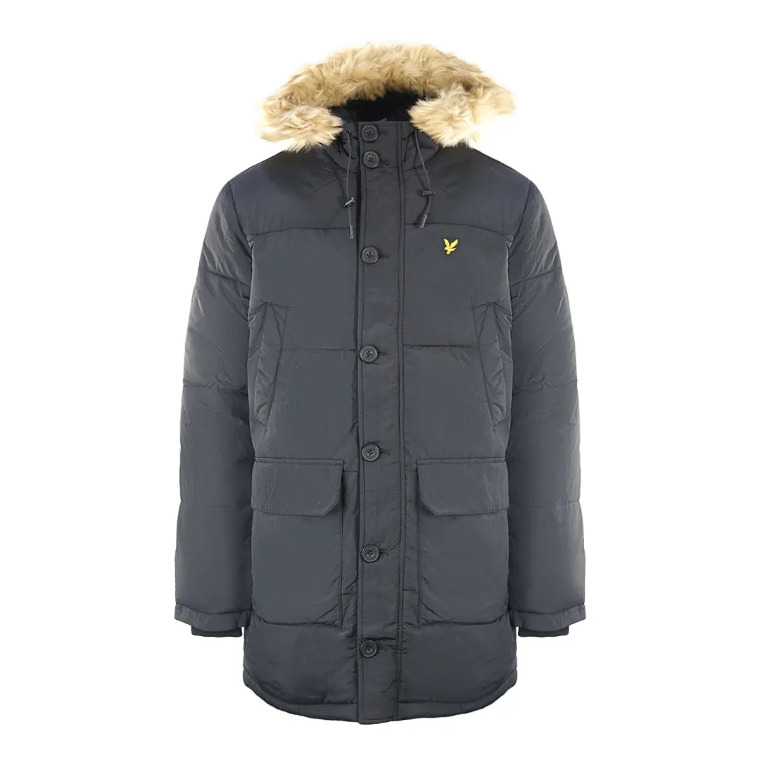 Lyle Scott Heavyweight Longlife Puffer Black Jacket