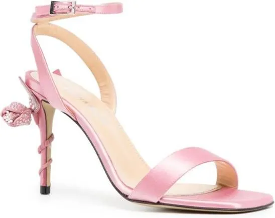 MACH & MACH Wonder Tulip 95mm leather sandals Pink