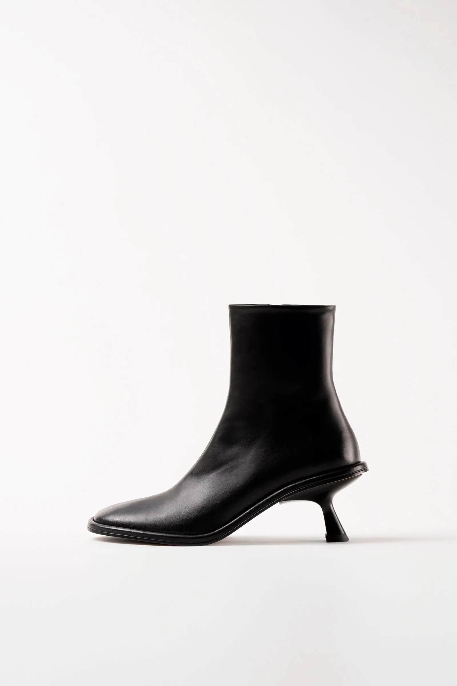 MEYER - Black Leather Ankle Boots