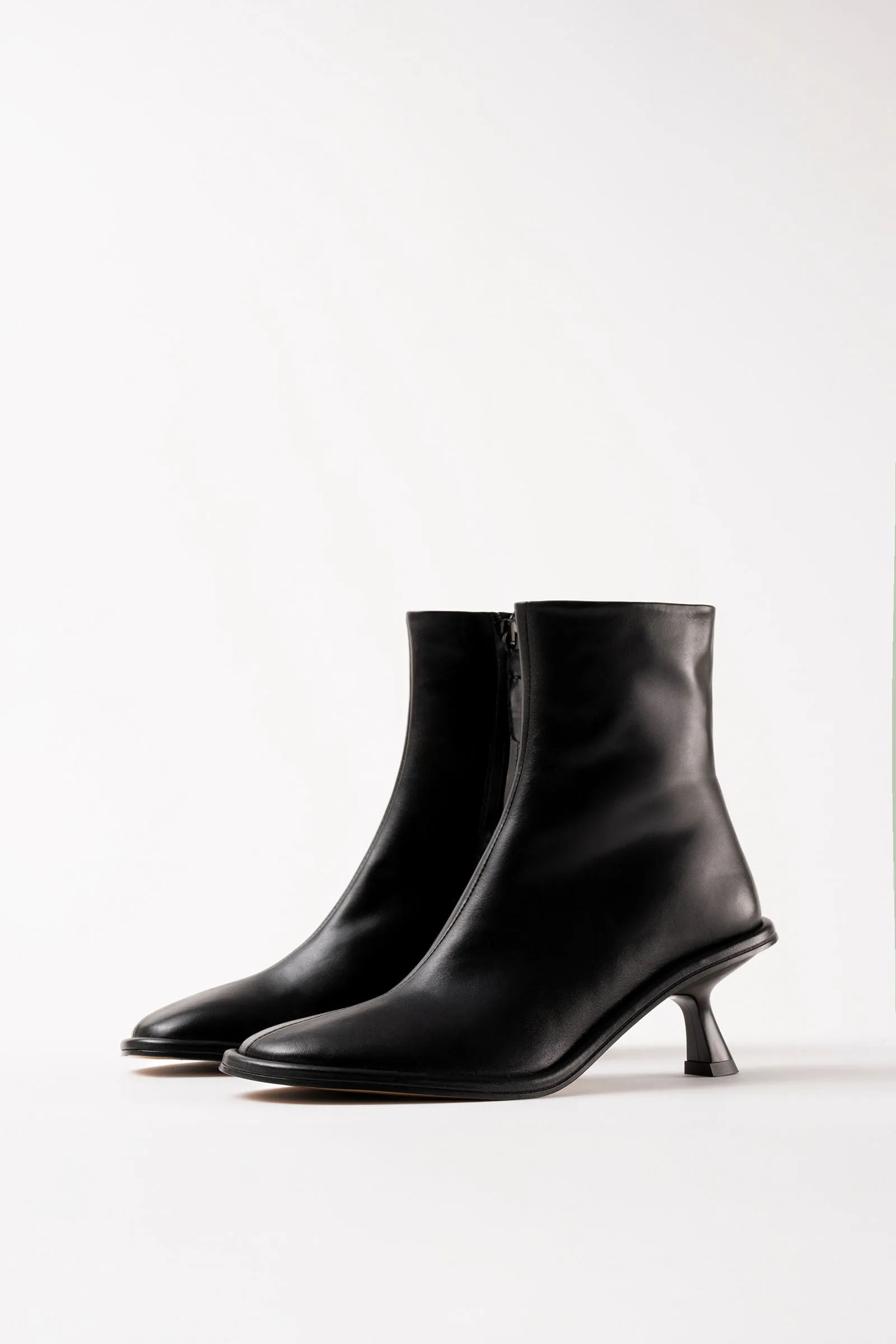 MEYER - Black Leather Ankle Boots