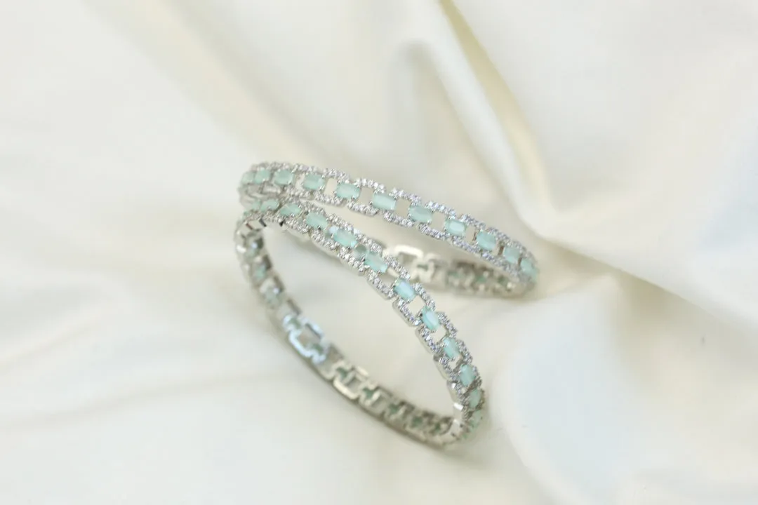 Mint CZ Bangles (2.8)