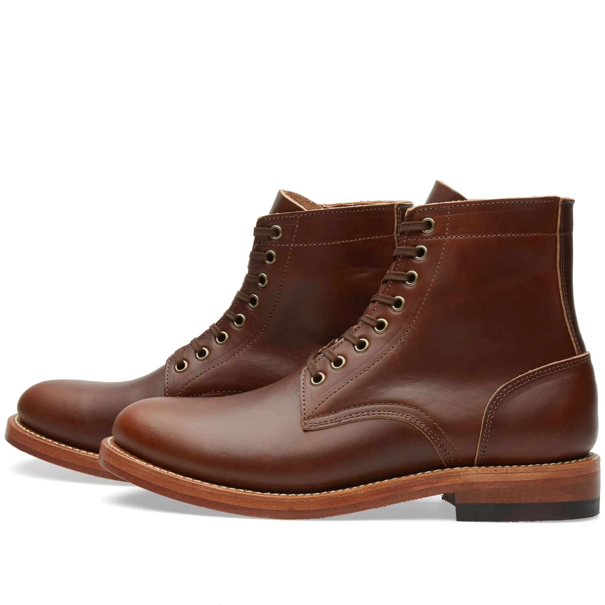 Oak Street Bootmakers Double Sole Trench BootBrown Chromexcel