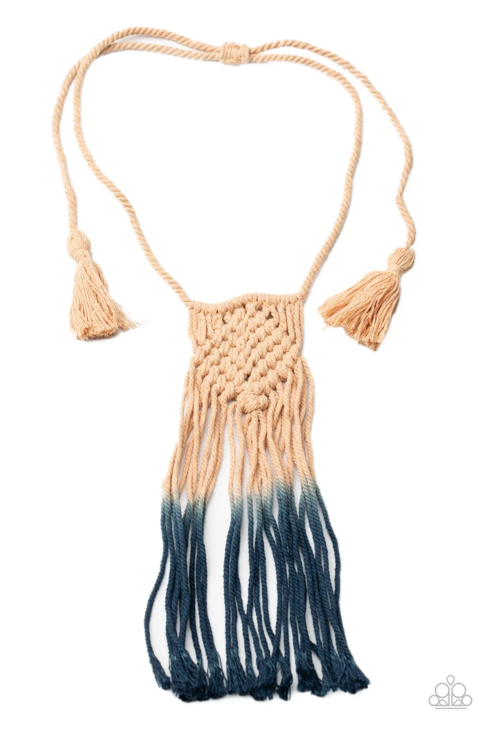 Paparazzi Accessories - Look At Macrame Now - Blue Necklace