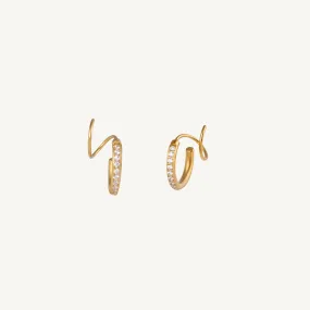 Paris Faux Double Hoops