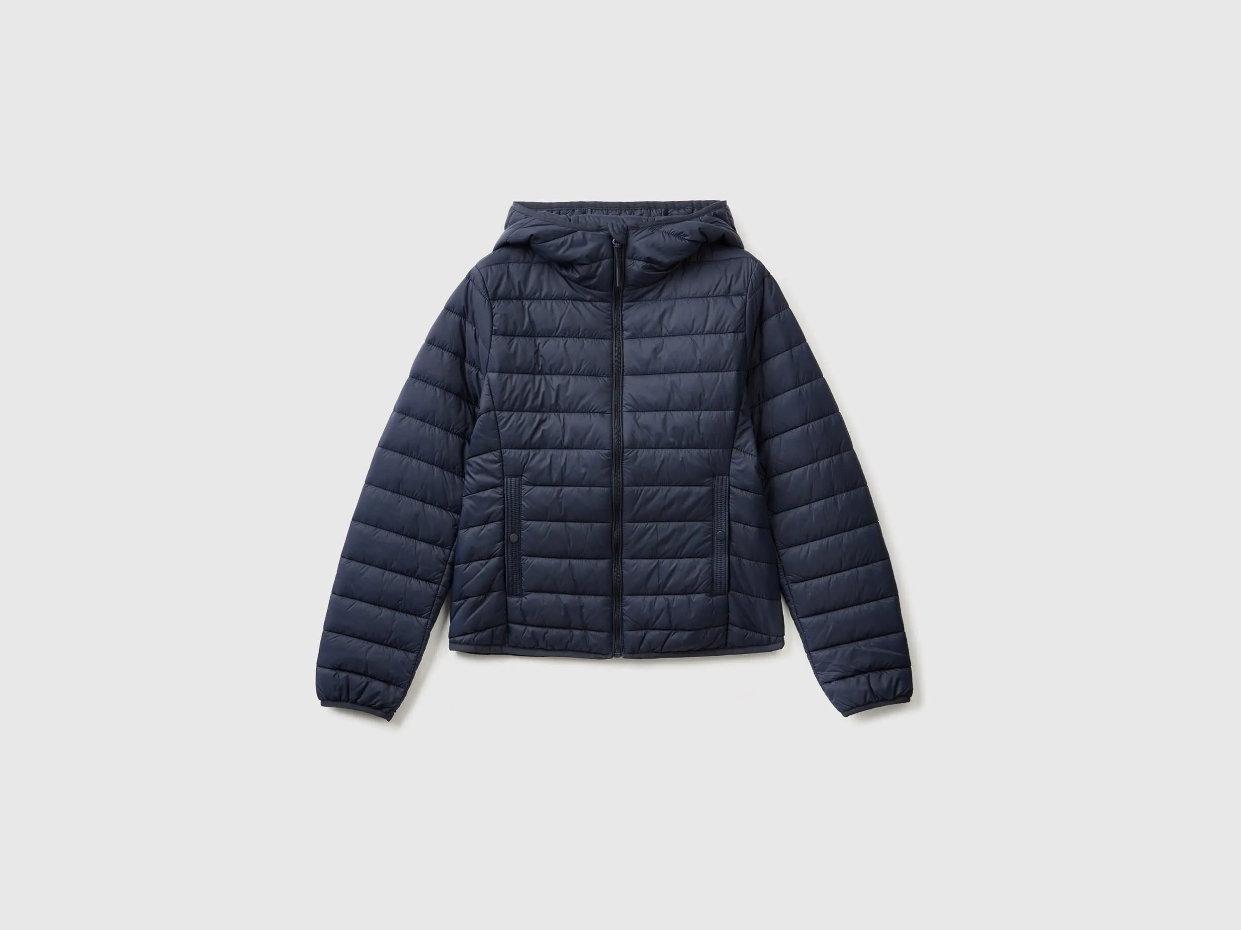 Puffer jacket with recycled wadding - Dark Blue | Benetton