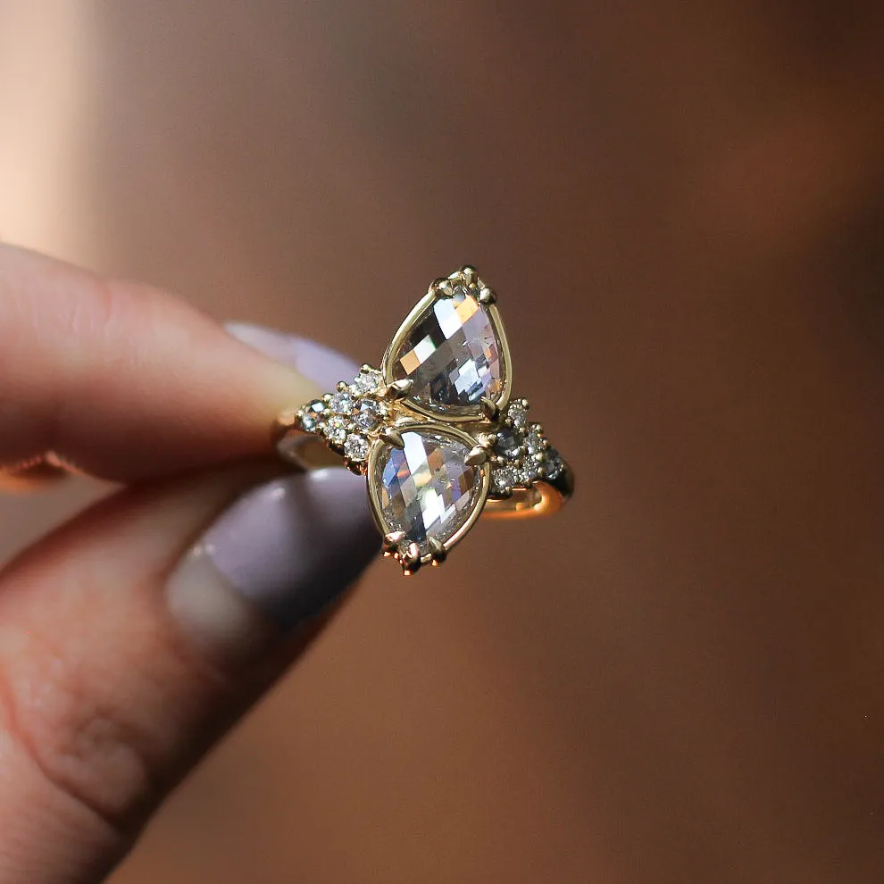 Pyrus Double Pear Diamond Ring