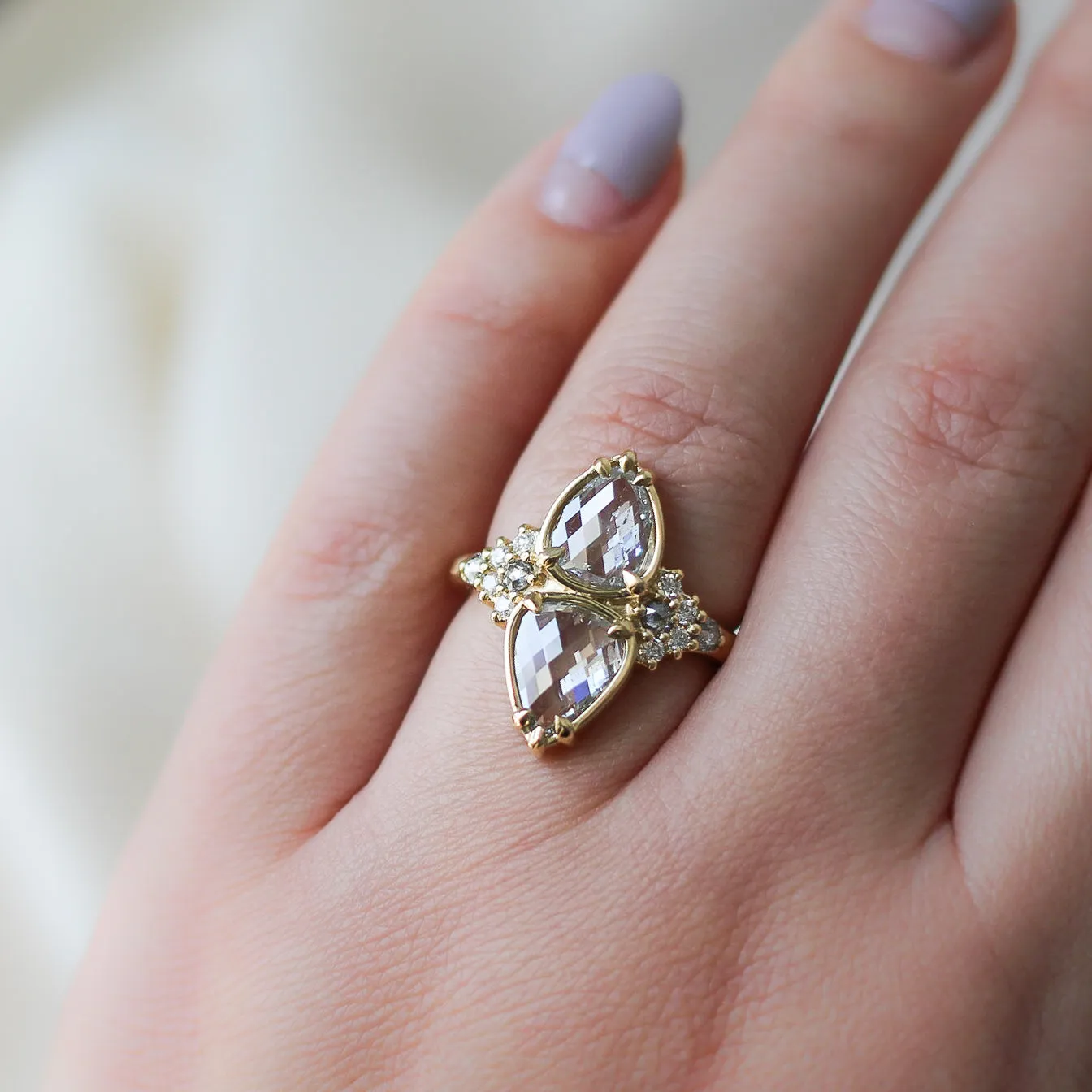 Pyrus Double Pear Diamond Ring