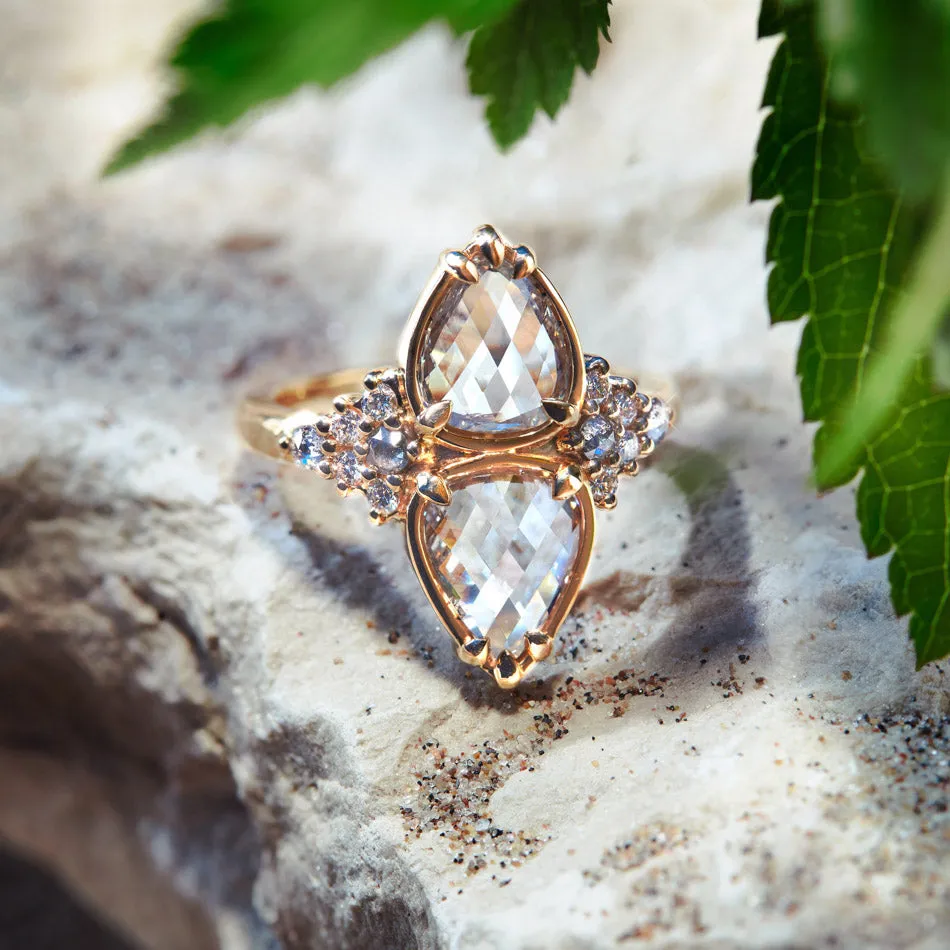 Pyrus Double Pear Diamond Ring