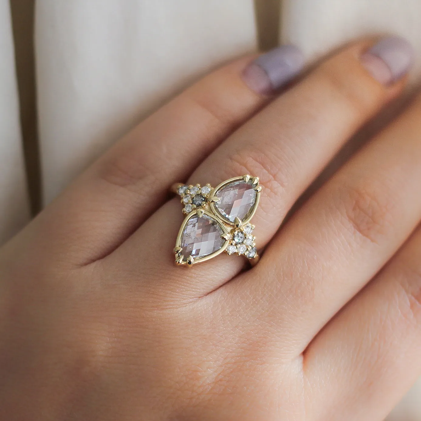 Pyrus Double Pear Diamond Ring