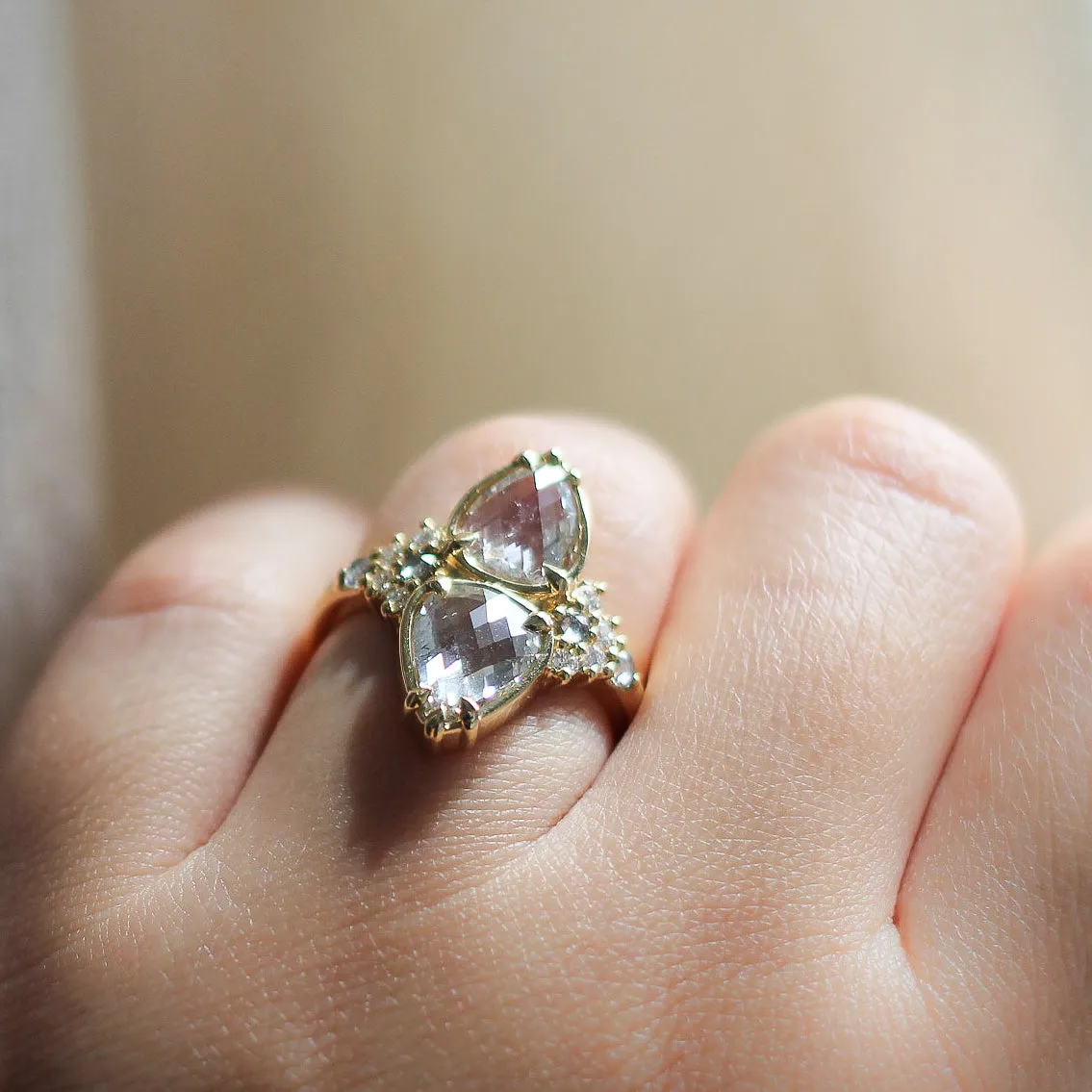 Pyrus Double Pear Diamond Ring