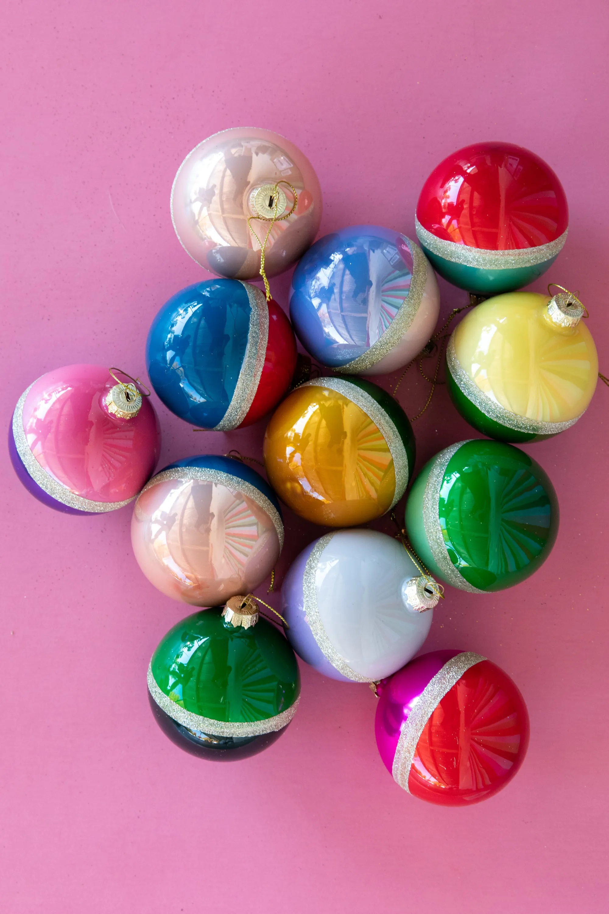 Rainbow Bauble Ornaments Set